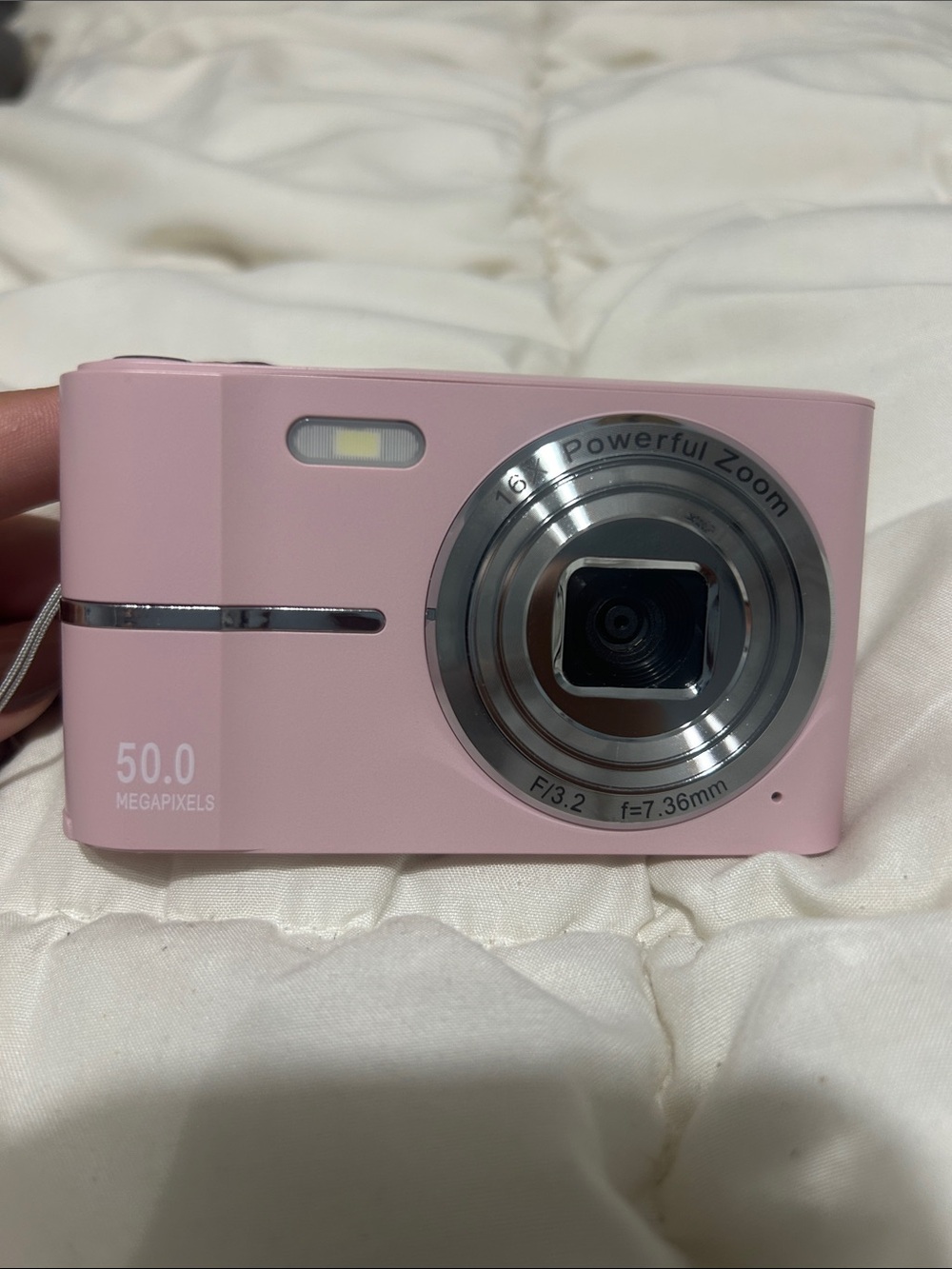 Compact 50MP Pink Digital Camera with Powerful Zoom